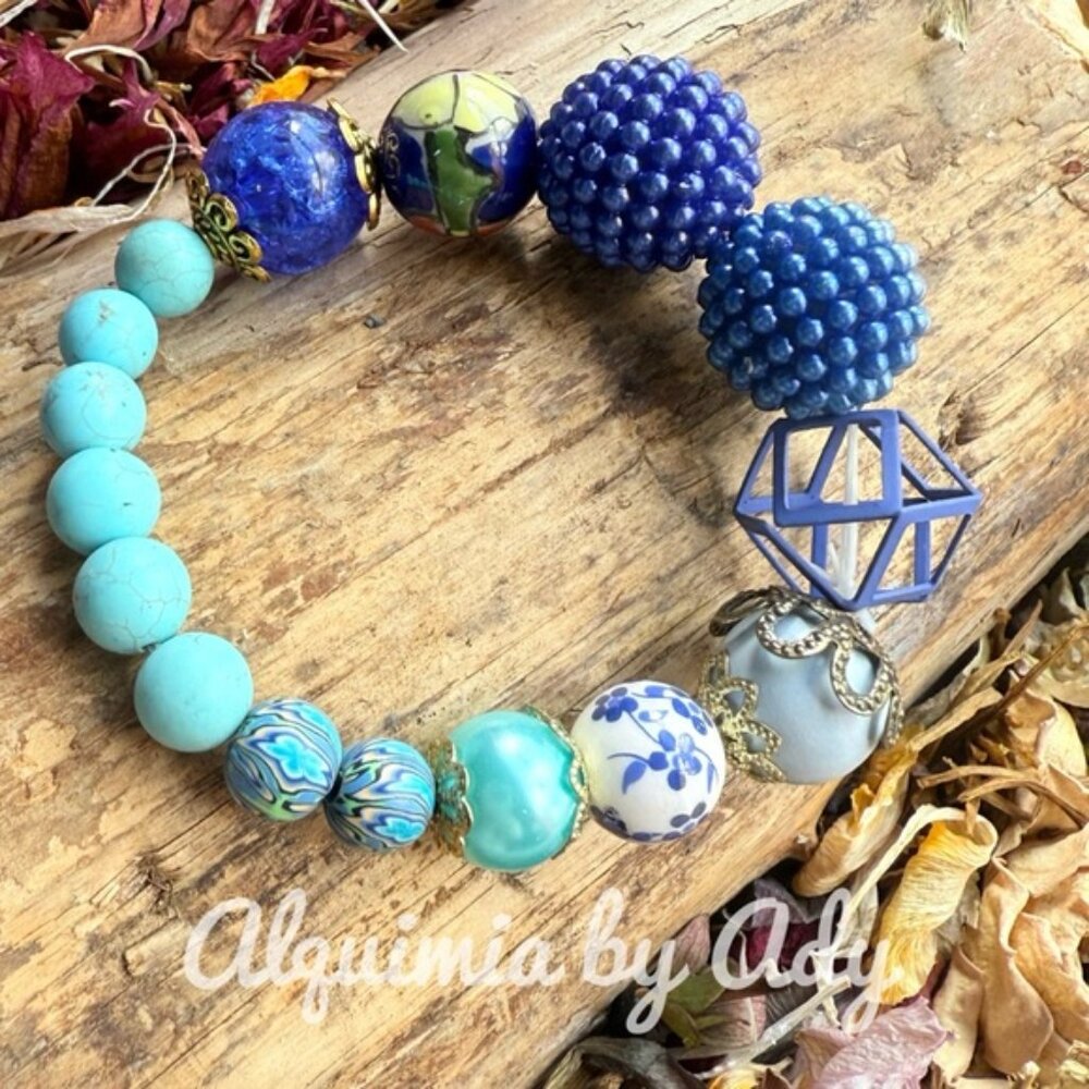 TURQUOISE + Eclectic maxi beads bracelet